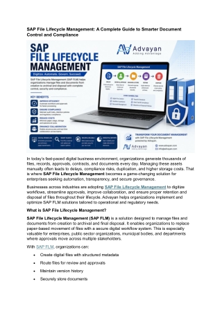 SAP File Lifecycle Management