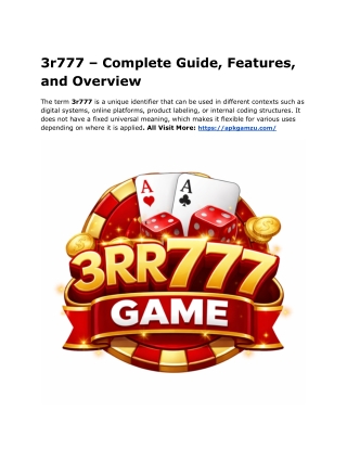3r777 – Complete Guide, Features, and Overview