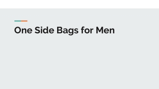 Shop One Side Bags for Men online - Samsonite India