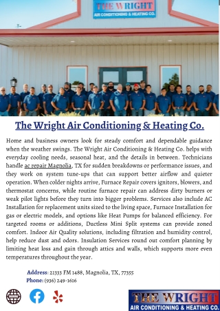 the wright air conditioning heating co