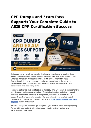 cpp dumps and exam pass support your complete