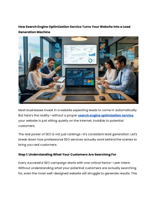 Search Engine Optimization Service for Leads & Growth