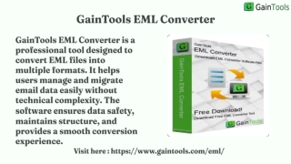 GainTools EML Converter to Convert EML Files on Windows