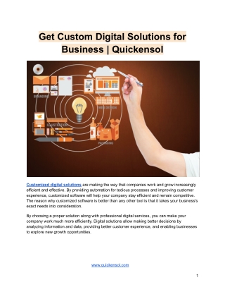 Get Custom Digital Solutions for Business | Quickensol