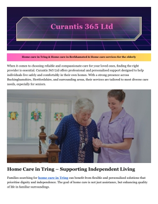 Home care in Tring