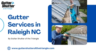 Gutter Services in Raleigh NC By Gutter Shutter of the Triangle