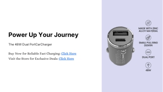 48W Dual Port Fast Car Charger Adapter USB   Type-C PD Fast Charging
