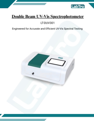 Double beam UV-VIS Spectrophotometer LT-DUV301