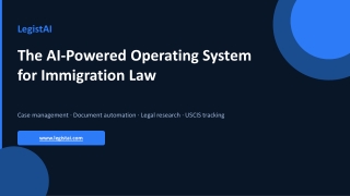 The AI-Powered Operating System for Immigration Law; write meta description for