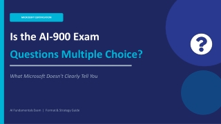 Is the AI-900 Exam Questions Are Multiple Choice? What Microsoft Doesn’t Clearly