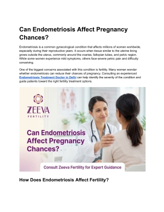 Signs of Endometriosis That May Affect Fertility