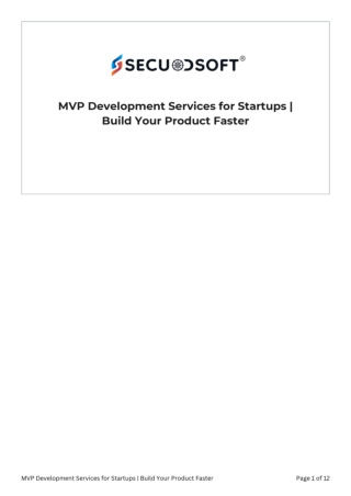 MVP Development Services for Startups - Build Your Product Faster