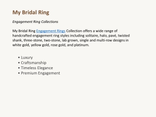 Luxury Engagement Ring Collections - My Bridal Ring