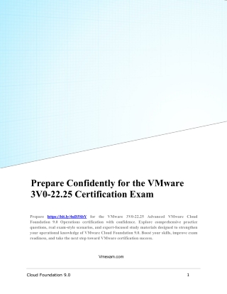 Prepare Confidently for the VMware 3V0-22.25 Certification Exam