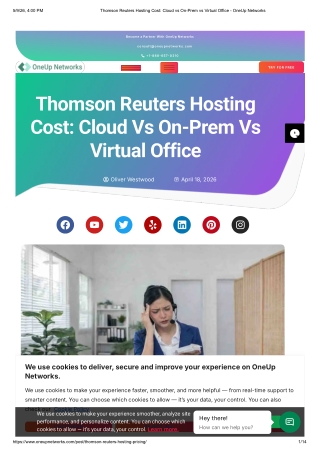 Thomson Reuters Hosting Cost_ Cloud vs On-Prem vs Virtual Office - OneUp Networks