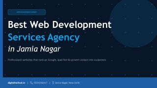 Best Web Development Services Agency in Jamia Nagar | Digitai Tech Sol |
