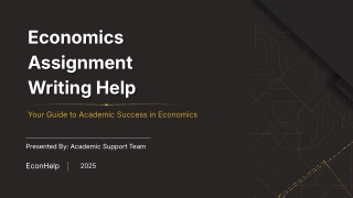 Reliable Economics Assignment Writing Help Online