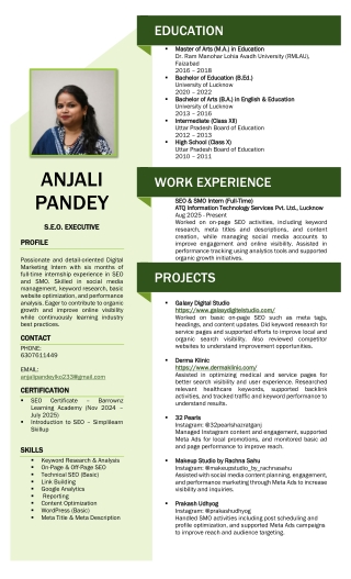 CURRICULUM VITAE ANJALI PANDEY
