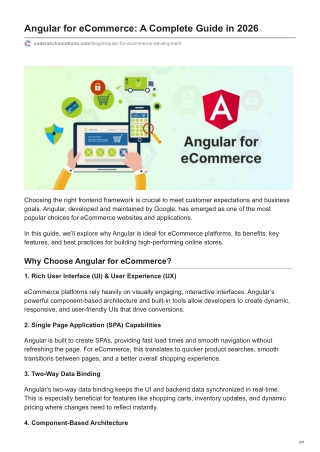 angular for ecommerce a complete guide in 2026