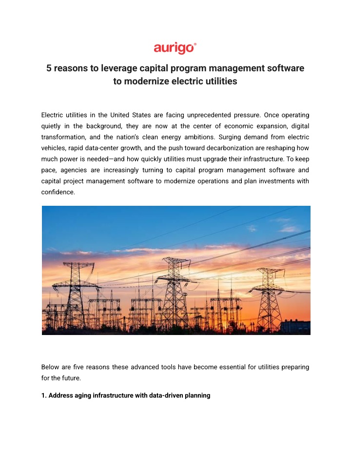 PPT - 5 reasons to leverage capital program management software to ...