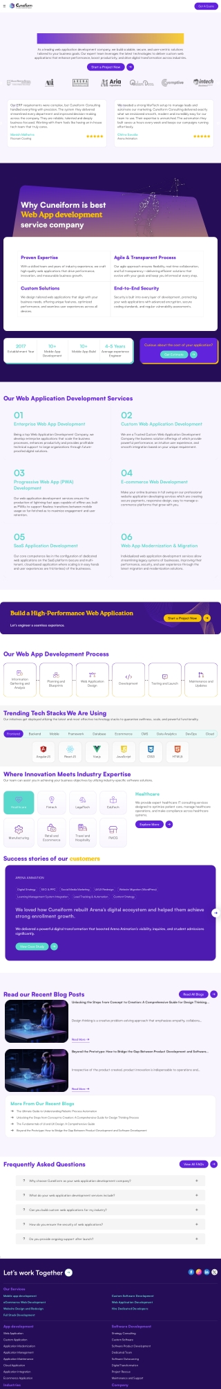 Professional Web Application Development Services Custom Built for Your Business