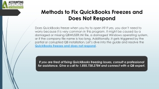 How to Fix QuickBooks Freezes and Does Not Respond Quickly
