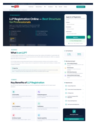 LLP Registration Online | Tax Gyani
