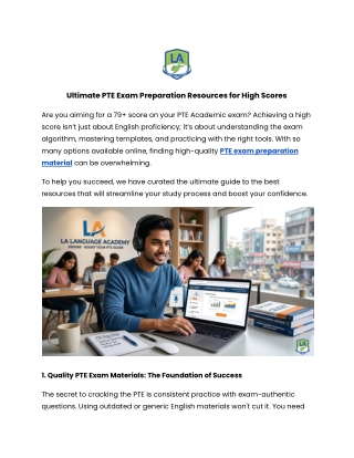 Ultimate PTE Exam Preparation Resources for High Scores