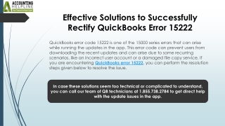 Step-by-Step Guide for Fixing QuickBooks Error 15222