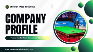 Snooker table industries / Pool and Snooker Table Manufacturers and Dealer