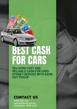 Best Cash for Cars Delivers Fast and Reliable Cash for Cars Sydney Service with