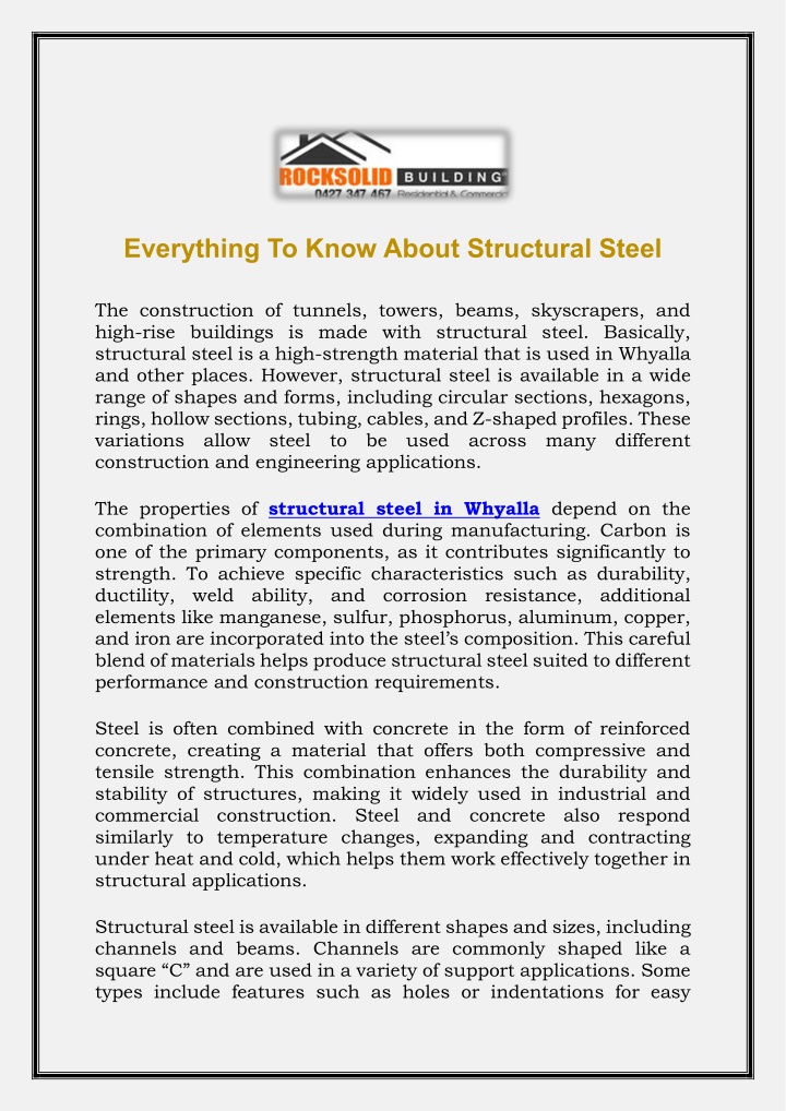 PPT - Everything To Know About Structural Steel PowerPoint Presentation ...