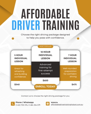 Affordable Driving Lessons in Hobart: Choose Your Ideal Package for Confident Dr