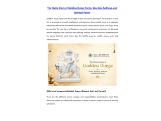 The Divine Glory of Goddess Durga: Forms, Worship, Sadhana, and Spiritual Power