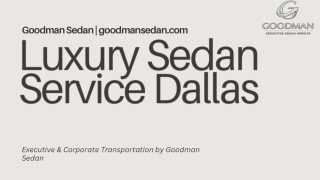 Luxury Sedan Service Dallas