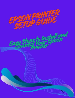 epson printer setup guide