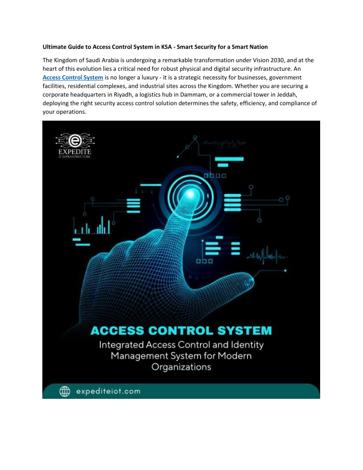 PPT - Ultimate Guide to Access Control System in KSA - Smart Security ...