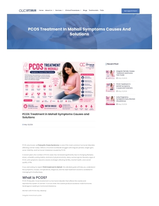 Best PCOS Treatment in Mohali for Hormonal Balance & Women’s Health