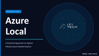 Azure Local A Practical Approach Hybrid Infrastructure Modernization | IFI Tech