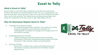 Excel to Tally