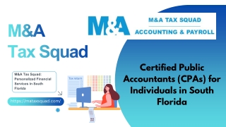 Certified Public Accountants in South Florida