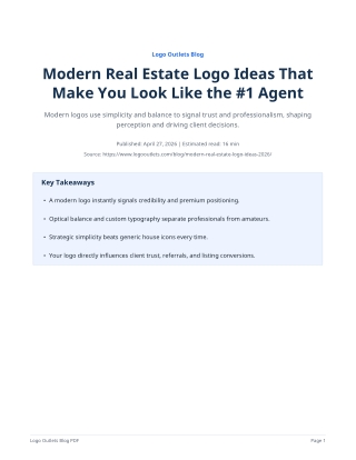 Modern Real Estate Logo Ideas 2026
