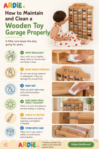 How to Maintain and Clean a Wooden Toy Garage Properly?