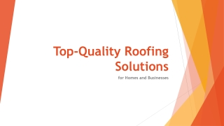Top-Quality Roofing Solutions