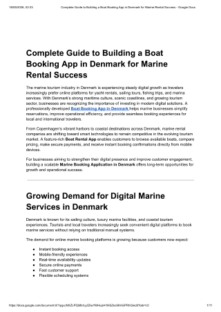Complete Guide to Building a Boat Booking App in Denmark for Marine Rental Success