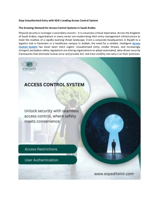 stop unauthorized entry with ksa s leading access