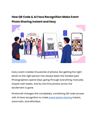 How QR Code & AI Face Recognition Makes Event Photo Sharing Instant and Easy