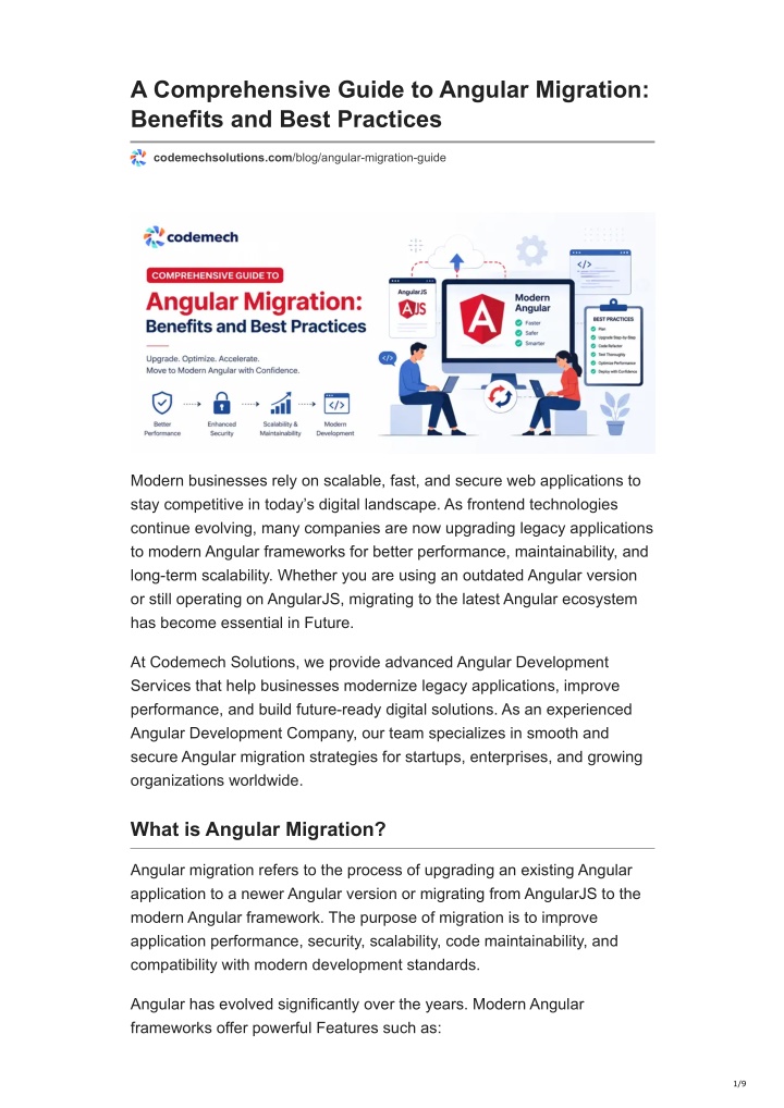 PPT - A Comprehensive Guide to Angular Migration Benefits and Best ...
