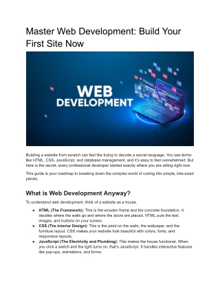 web development course