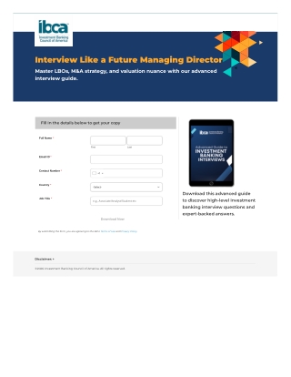 Investment Banking Interview Questions and Answers | IBCA
